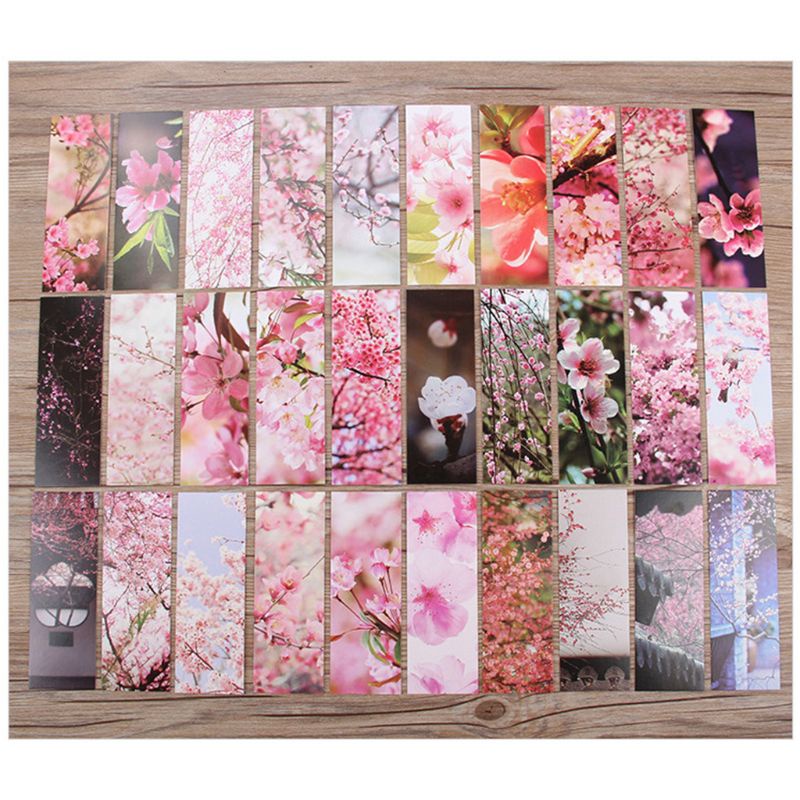 Set 30 Thẻ Đánh Dấu Trang Sách Bằng Giấy Họa Tiết Vẽ Kiểu Trung Hoa Cổ Điển Sáng Tạo