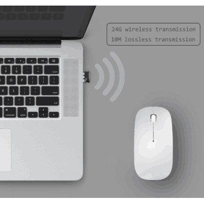 UltraThin White & Black Bluetooth Wireless Mouse 2.4G Optoelectronic Mouse Office Game Mouse