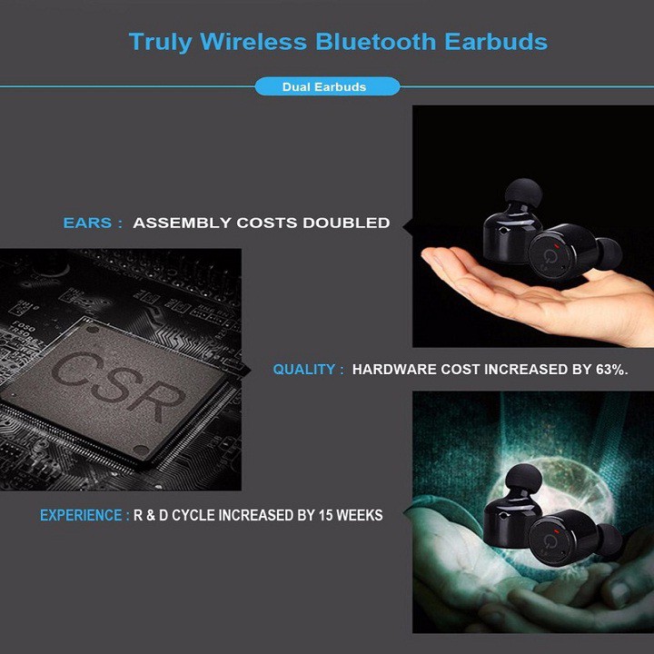 Tai Nghe Bluetooth Không Dây True wireless Bluetooth X1T Cao Cấp