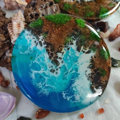 Bộ 1kg keo Epoxy Resin trong suốt khô cứng tỉ lệ 3:1 tự tan bọt/nhựa epoxy resin