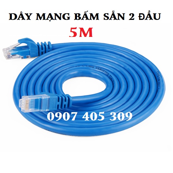 Dây cáp mạng bấm sẵn 2 đầu, cáp dài 1m - 20m
