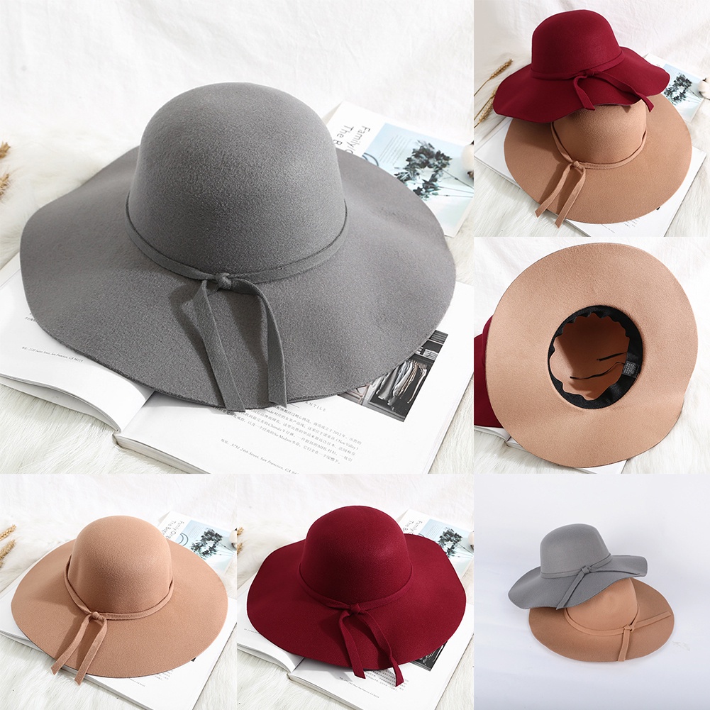 Mũ Fedora rộng vành phong cách vintage JP5