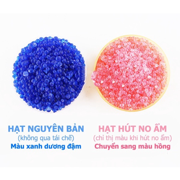 Gói 500g Hạt chống ẩm, hạt hút ẩm chỉ thị màu  hút ẩm Máy ảnh linh kiện điện tử  Phòng Ngủ Quần áo Giày dép
