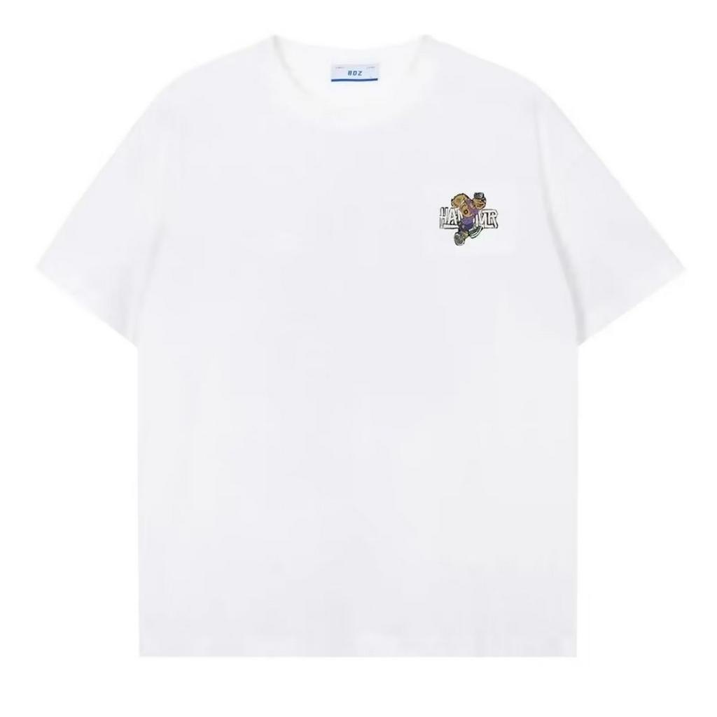 Áo Thun Cotton Ngắn Tay Cổ Tròn In Hoạt Hình 3 Màu Thời Trang Mùa Hè Trẻ Trung Dành Cho Nam M-5XL