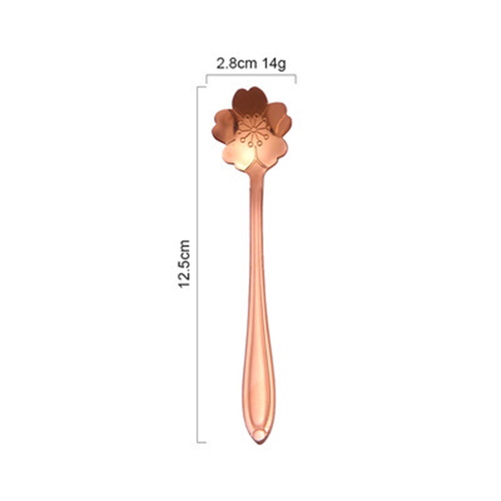 Muỗng chất liệu bằng inox họa tiết hoa anh đào dùng để trang trí tiệc cưới