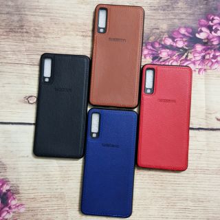Ốp lưng Samsung A7 2018 dẻo giả da khắc thương hiệu cao cấp