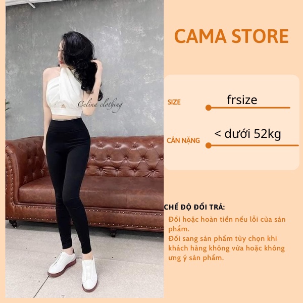 [Mã 44FASHIONSALE1 giảm 10K đơn 50K] Quần legging nữ dài cạp cao bigsize nâng mông giá rẻ CAMA STORE QL21