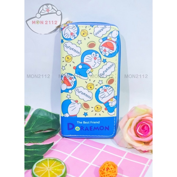 Bóp ví dài Doraemon Doremon da pu