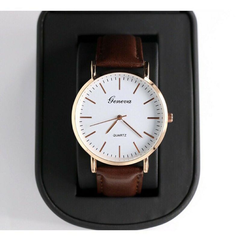 Đồng hồ nam nữGeneva dây da Hàn Quốc | BigBuy360 - bigbuy360.vn