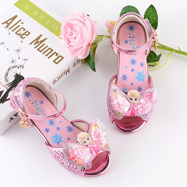 Giày sandal cho bé gái công chúa Elsa họa tiết đôi cánh thiên thần cho bé gái 2-10 tuổi