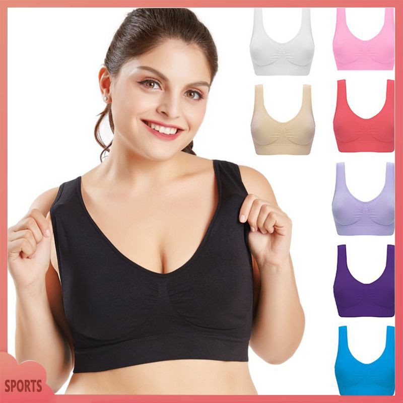 【áo lót】 Đẩy lên áo ngực Bộ phụ nữ Áo ngực thể thao liền mạch Kích thước lớn 6XL Áo ngực đệm không dây | BigBuy360 - bigbuy360.vn