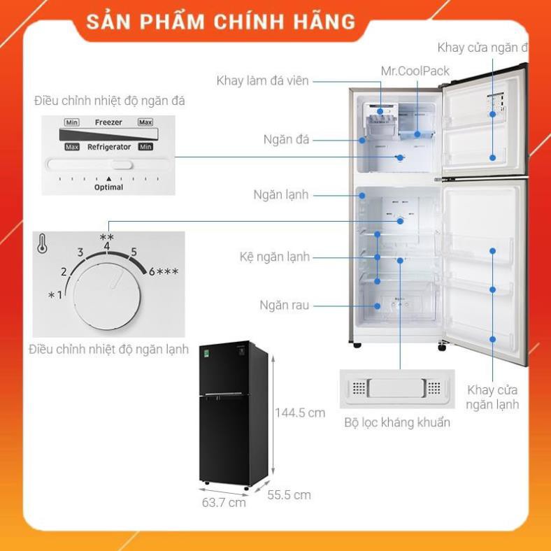 [ VẬN CHUYỂN MIỄN PHÍ KHU VỰC HÀ NỘI ] Tủ lạnh Samsung Inverter 208 lít RT20HAR8DBU/SV