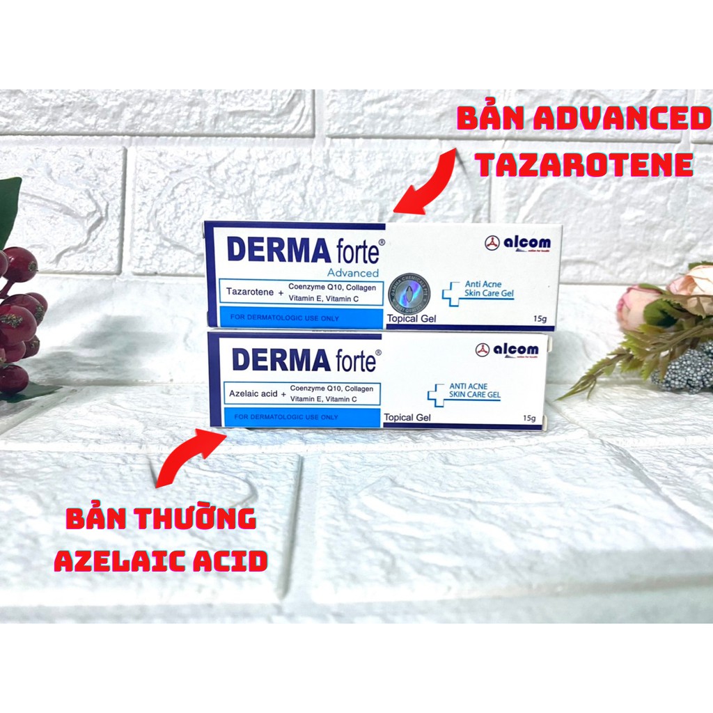 Derma Forte Advanced Chính Hãng- Gel Giảm Mụn Thâm Viêm Giúp Làm Sáng Phục Hồi Da Tuýp 15gr