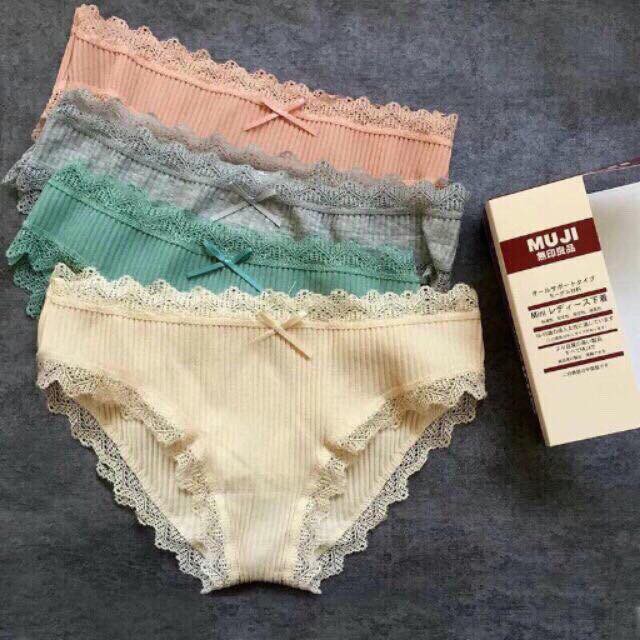 [⚡️CHỈ HÔM NAY] Hộp 4 quần lót nữ muji thun lạnh Hàng mới | BigBuy360 - bigbuy360.vn