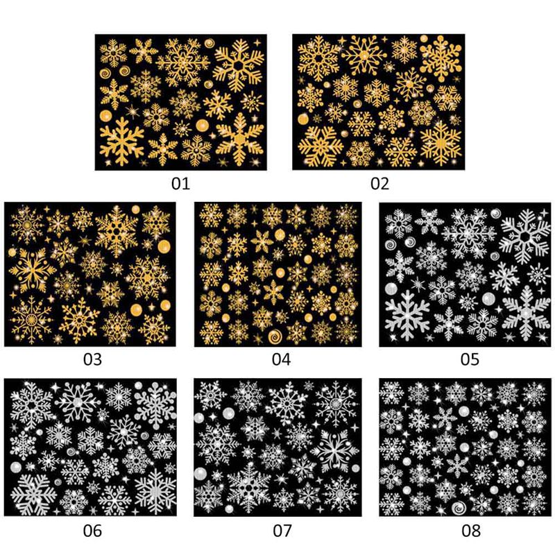 Nhãn Dán Trang Trí Cửa Kính Họa Tiết Bông Tuyết Giáng Sinh 2020