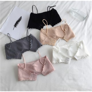 1 Áo bra 2 dây cotton tăm