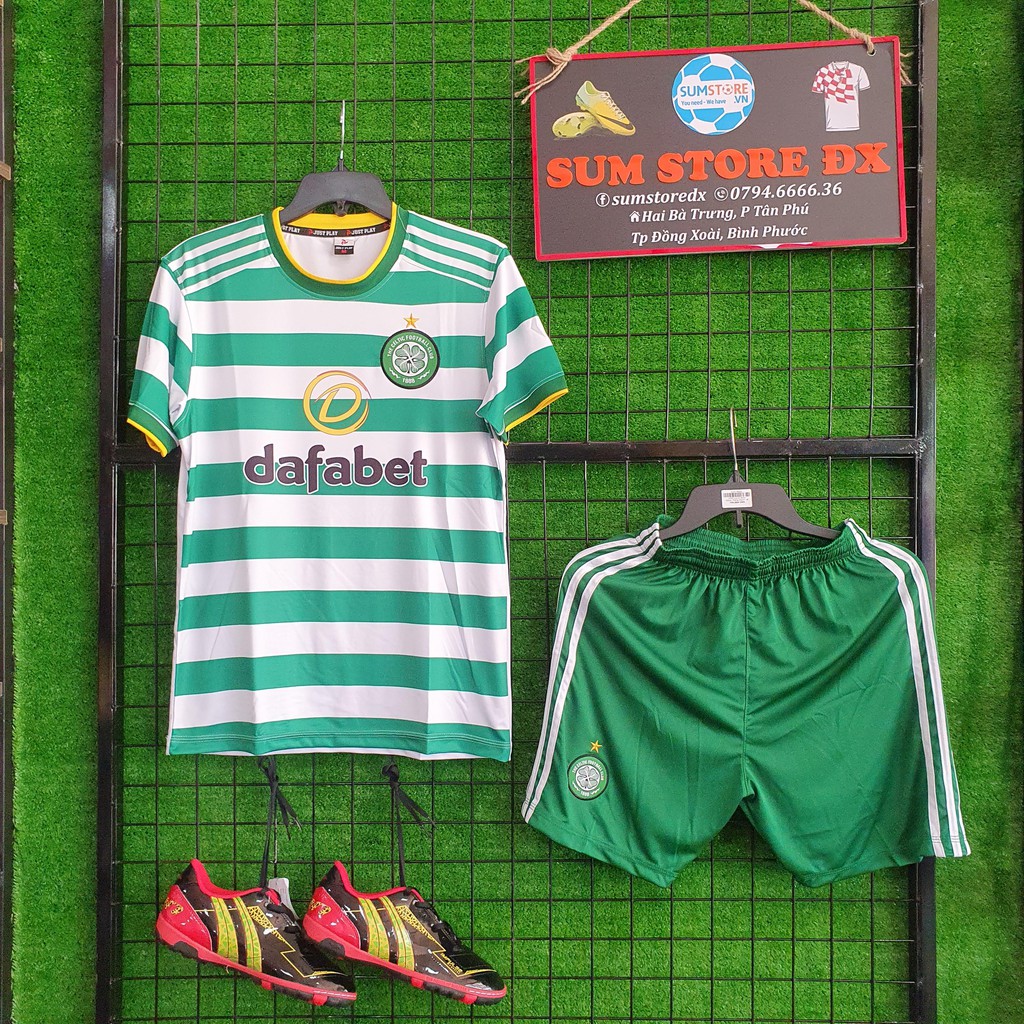 Celtic Trắng Xanh - Áo Bóng Đá Thun Lạnh Cao Cấp