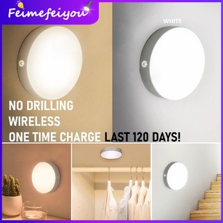 Đèn LED cảm biến chuyển động không dây sạc USB có đế nam châm cho tủ quần áo/cabinet/Stairs/Wardrobe/ Bed