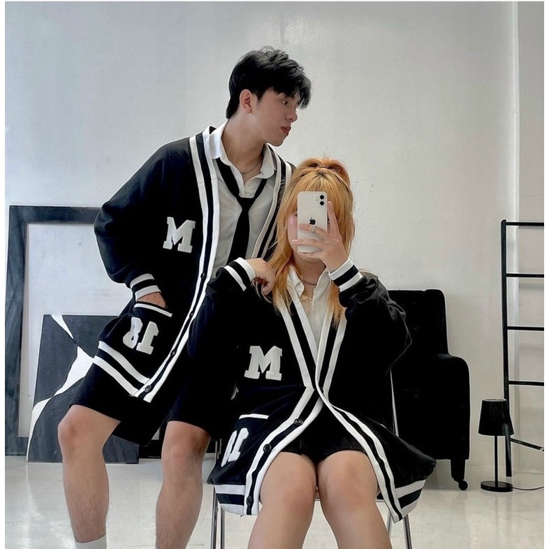 Áo Khoác Cardigan Nỉ Bông Mùa Thu in Marcus Form rộng Unisex Nam Nữ Couple - Lana Store