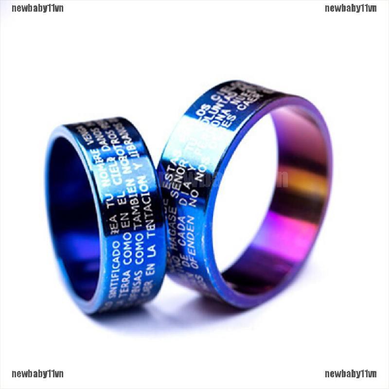 1 Nhẫn Thép Titan Khắc Chữ Thập Cho Nam Nữ