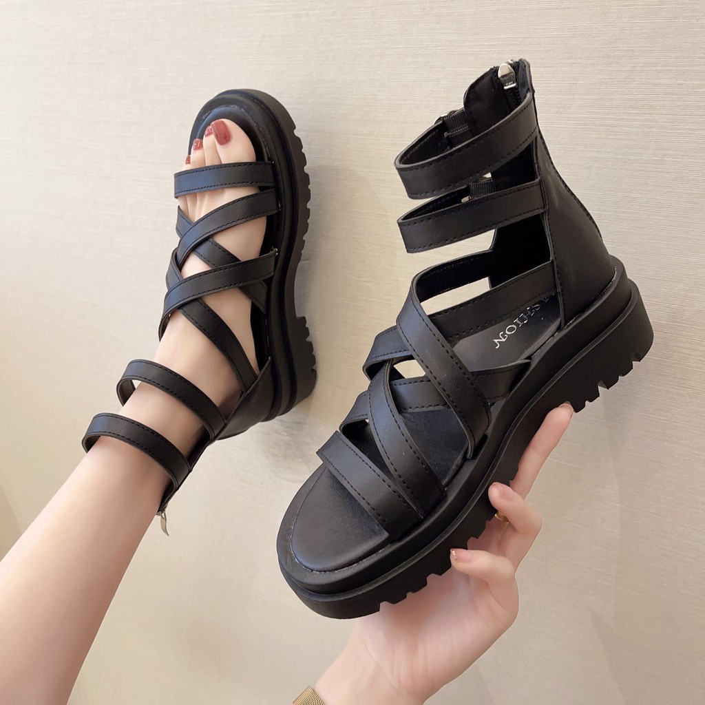 (2 MÀU) Sandal Nữ Chiến Bình Cao Cổ Hottrend Hè 2021 Kiểu dáng hàn quốc