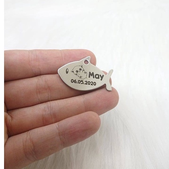 Pet's Name - Bảng TênThép Không Gỉ(Cá Mập)