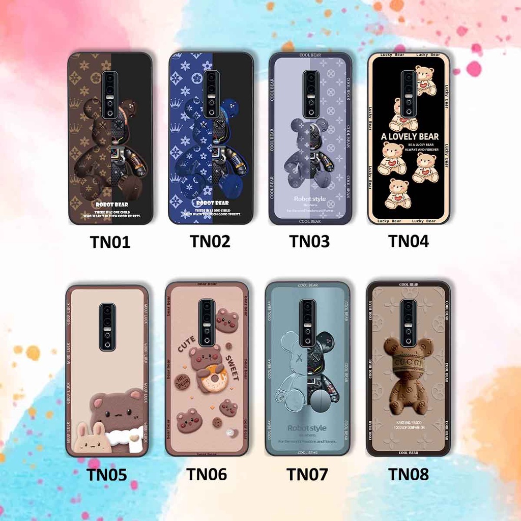 Ốp Vivo V17 Pro bear brick, gấu đáng yêu, dễ thương