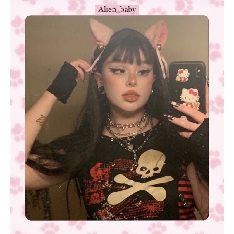 SẴN kẹp tóc tai mèo cosplay cute màu trắng