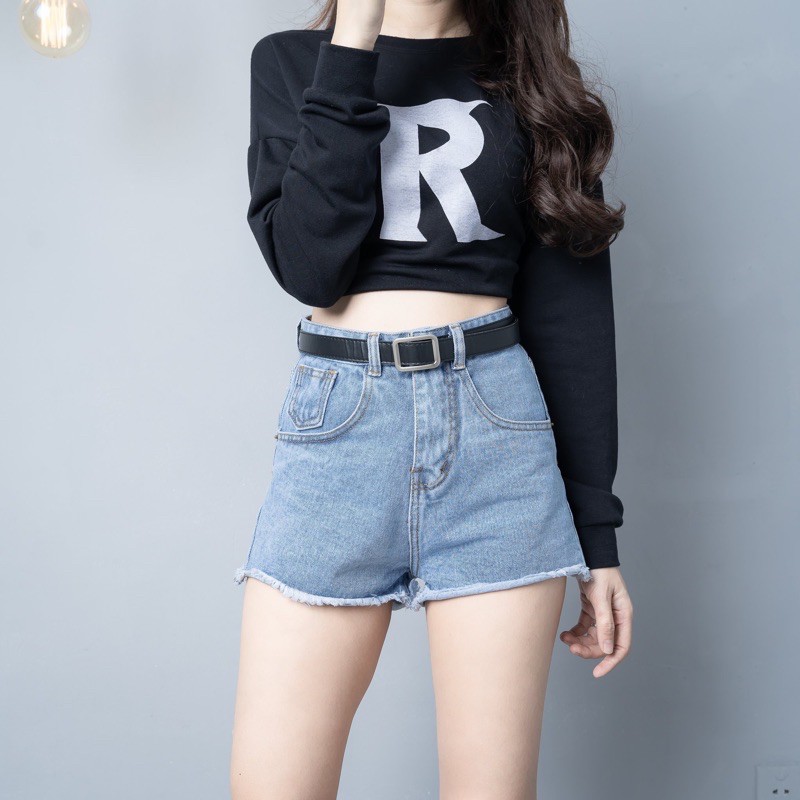 Quần Jean Cạp Cao Cao Túi Đồng Hồ Kiểu ULZZANG | BigBuy360 - bigbuy360.vn