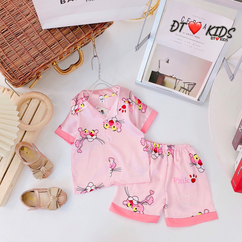 Đồ bộ Pijama cộc tay chất gấm họa tiết mới mặc nhà cực đẹp cho bé Namkidshop (V565)