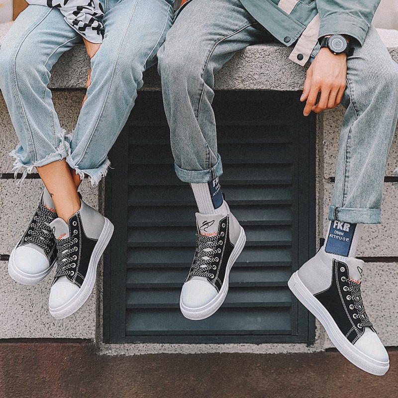 Giày Thể Thao Nam Nữ Cổ Cao Thời Trang Hàn | BigBuy360 - bigbuy360.vn