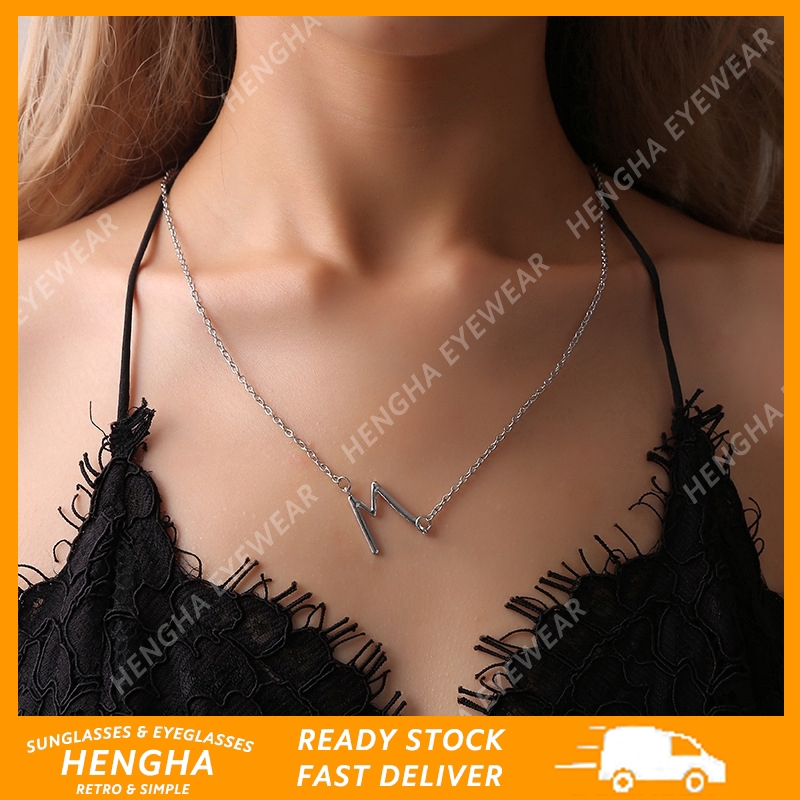 Dây Chuyền Mạ Vàng Hồng Mặt Hình Chữ Cái Từ A-T 26