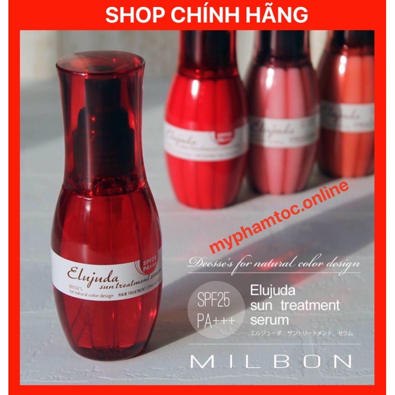 TINH DẦU PHỤC HỒI TÓC VÀ CHỐNG TIA CỰC TÍM MILBON ELUJUDA 120ml