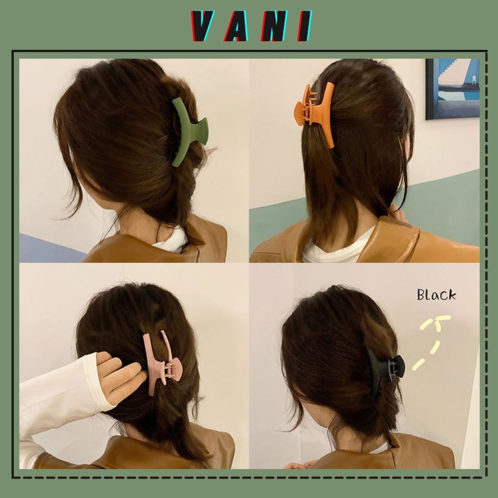 Kẹp Tóc Càng Cua Hình Cách Cung Nhiều Màu Basic Phong Cách Hàn Quốc - Vani Store