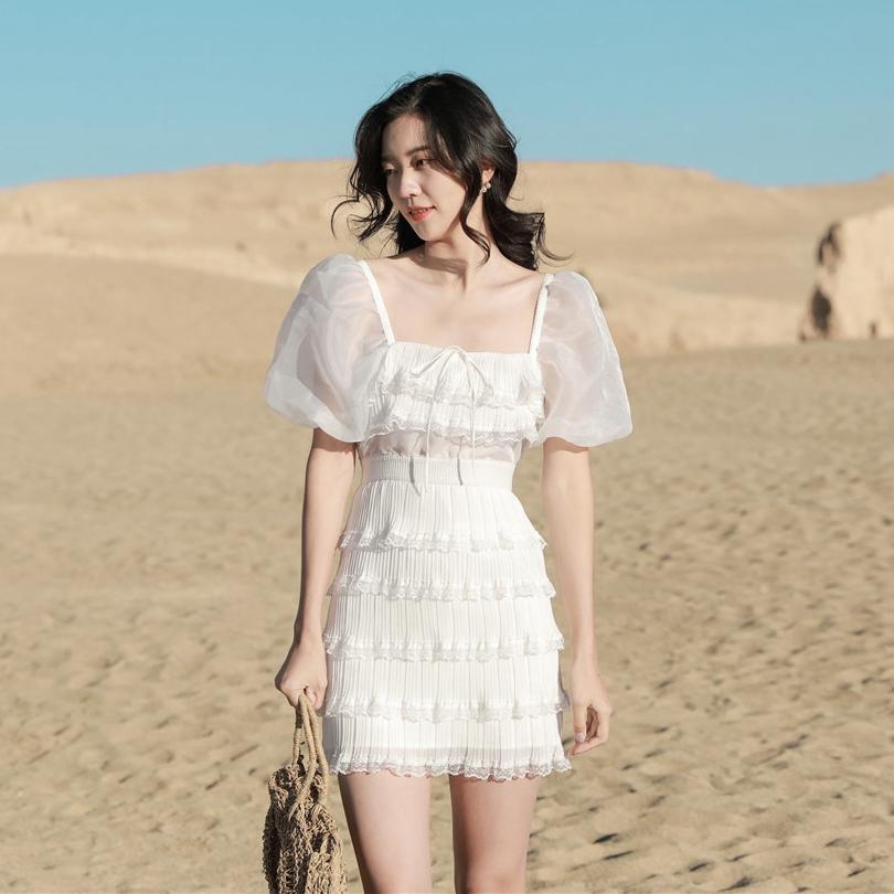 Đầm Nữ Tay Ngắn Cổ Vuông Thời Trang Quyến Rũ | BigBuy360 - bigbuy360.vn