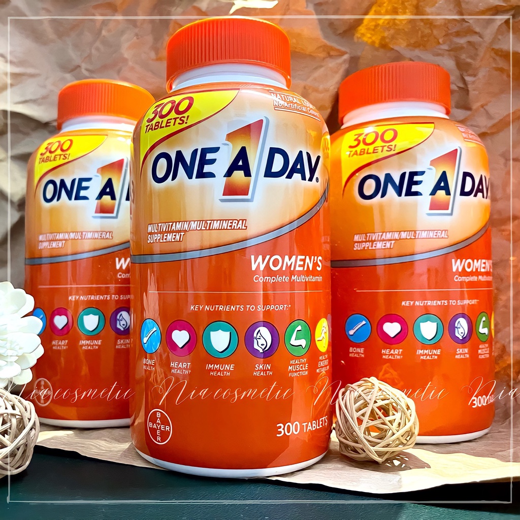 (Bill Mỹ - AIR ) Vitamin tổng hợp cho phụ nữ dưới 50 tuổi 𝐎𝐧𝐞 𝐀 𝐃𝐚𝐲 𝐖𝐨𝐦𝐞𝐧'𝐬 Complete Multivitamin.