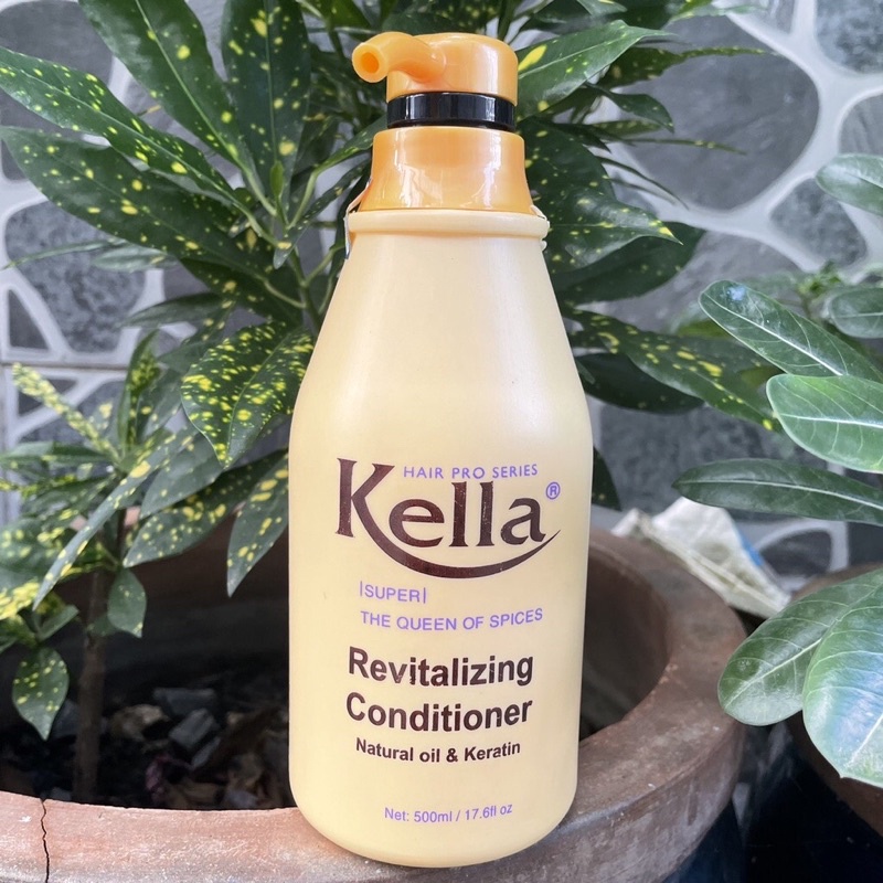 Dầu gội xả vàng phục hồi tóc hư Kella Revitalizing 500mlx2