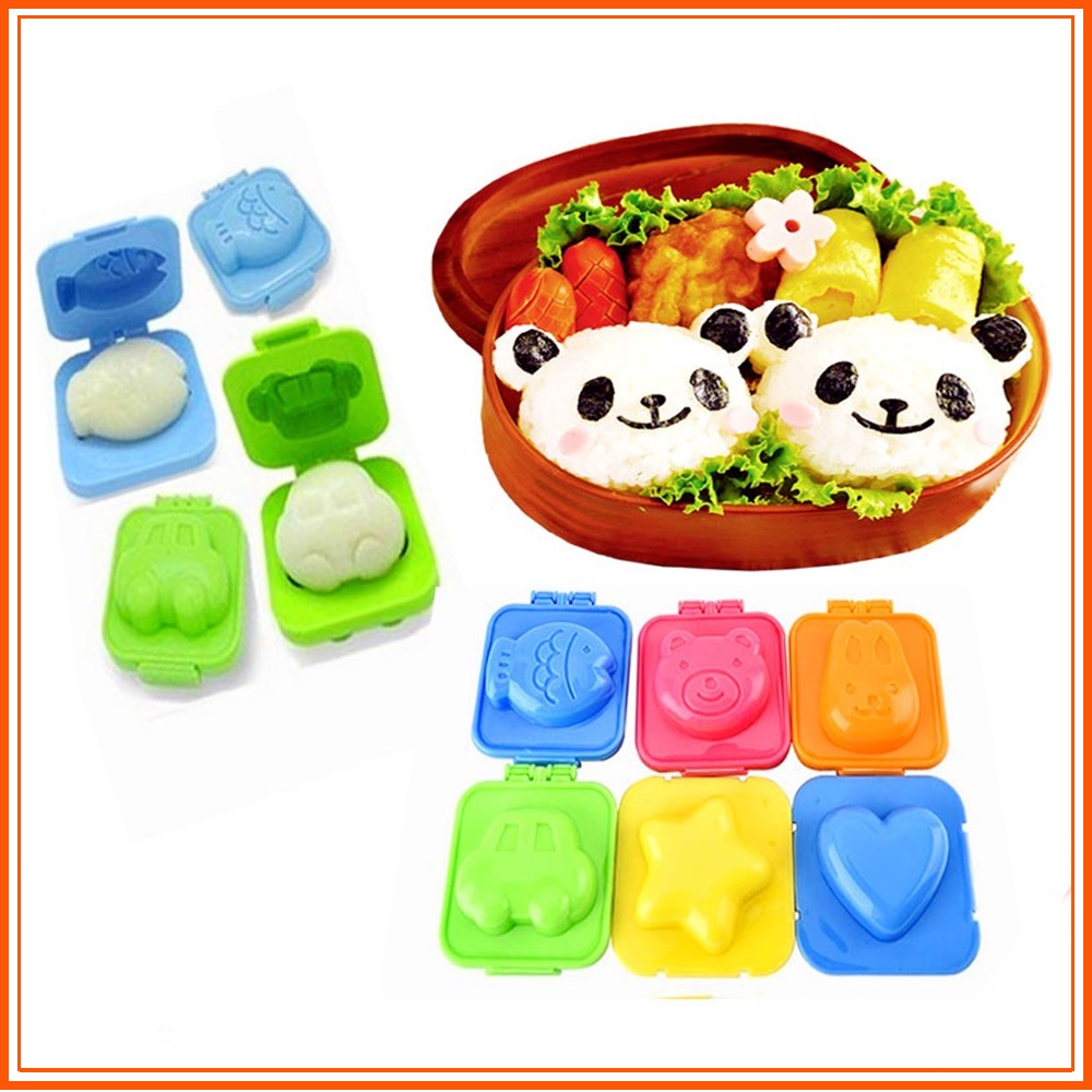 Bộ 6 khuôn ép cơm ép bánh Bento nghộ nghĩnh