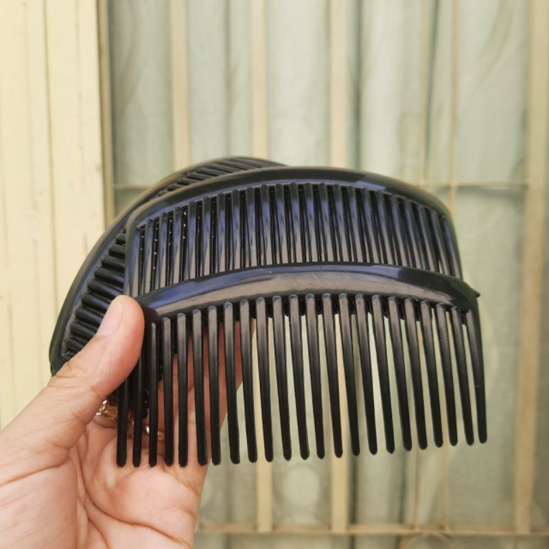 Combo 6 cái lược cài tóc mái nhựa mềm loại ngắn