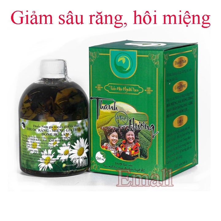 Nước súc miệng thanh mộc hương giảm viêm lợi sâu răng 500ml