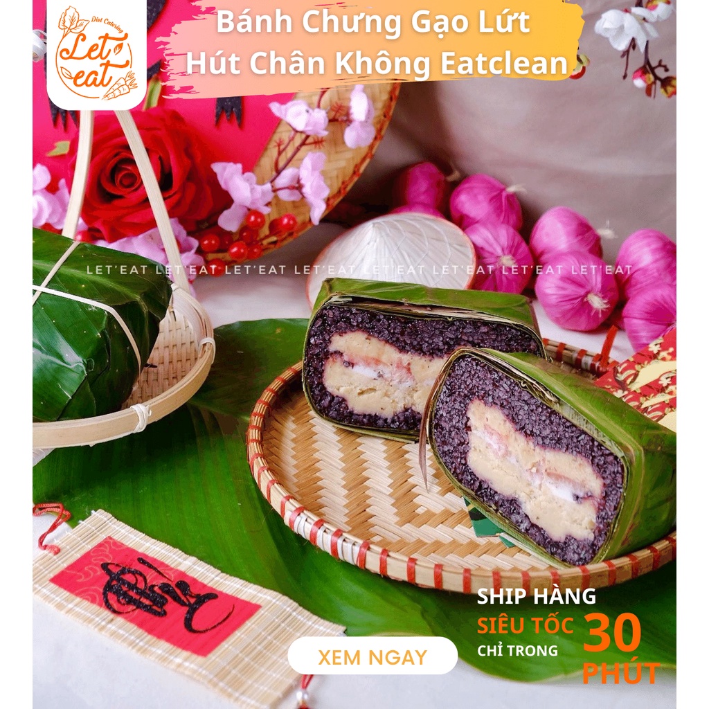 💥SHIP 1H HÀ NỘI💥 Bánh Chưng Gạo Lứt Hút Chân Không 100% Eatclean (500gr-1kg)