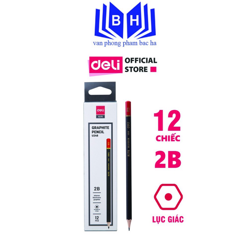 Bút Chì 2B Deli cao cấp màu đen - CU24820