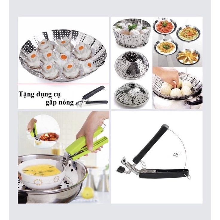 Vỉ Hấp kèm kẹp gắp