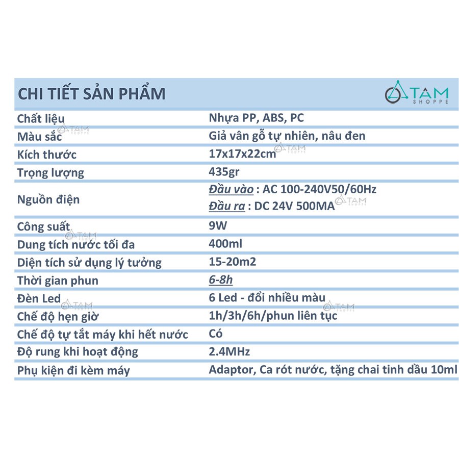 [TẶNG TD] Máy khuếch tán tinh dầu phun khói siêu âm búp hoa Tulip MKTTD-15