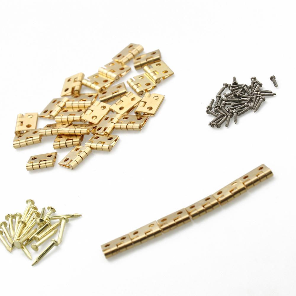 LUOL Set 10 / 20 Bản Lề Kèm Vít Kim Loại Dùng Để Trang Trí Nhà Búp Bê 1 / 12