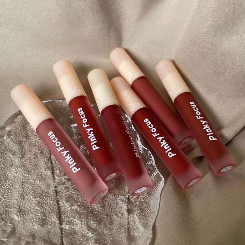 Son kem gấu PINKY FOCUS mịn lì mềm môi căng mọng Cotton Powder Yarn Mist Lip Mud siêu hot trend PINKYFOCUS PKFC02 | BigBuy360 - bigbuy360.vn