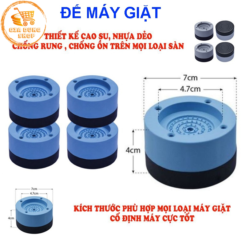 Đế Máy Giặt Chống Rung Lắc Chống ồn Bằng Cao Su - Kê Tủ Lạnh - Kê Bàn