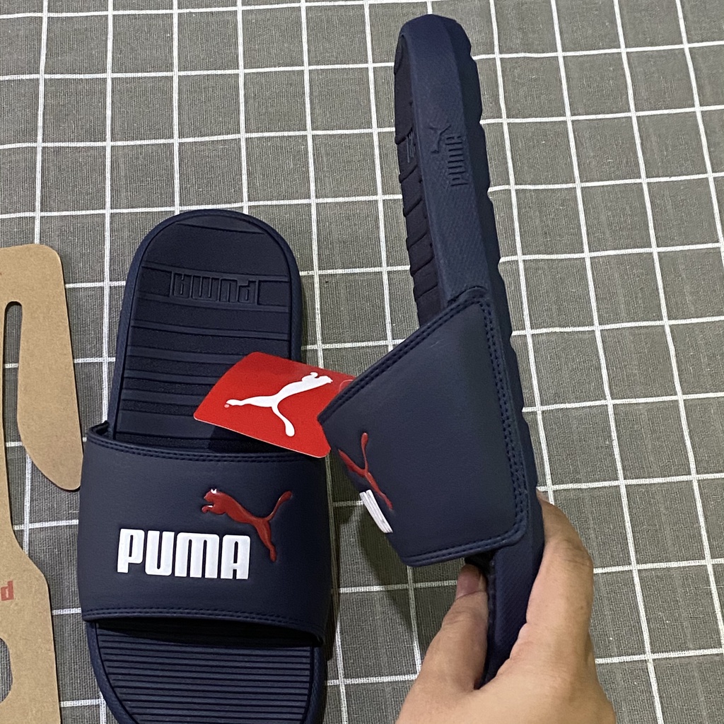 Dép Nam PUMA COOL CAT V  Xanh Navi 389110-04