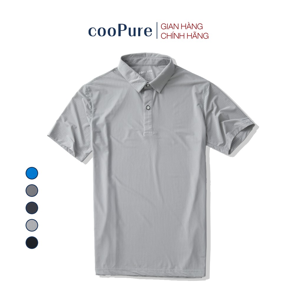 Áo thun polo nam cooPure, chất vải Rayon mềm mịn, vân lỗ sang trọng NO.5805 (5 màu)