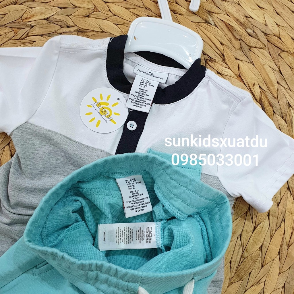 Bộ Tom. my trắng xám túi xanh